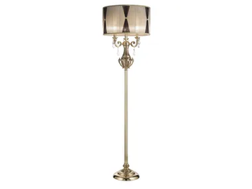 WINDSOR 888/P3-SH/P - French gold floor lamp with Schoeler crystals and shade by Possoni Illuminazione - view 2